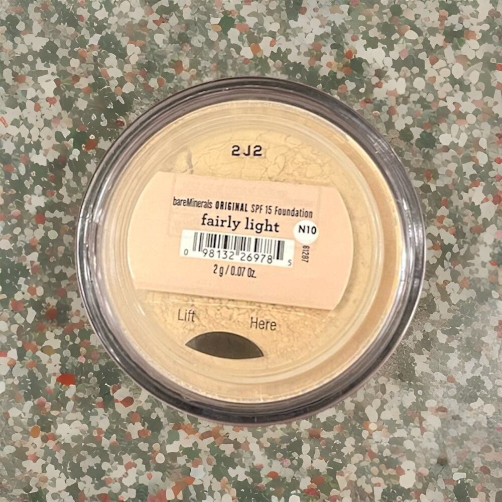 bareMinerals Original SPF 15 Foundation Fairly Light N10 0.07 oz 2 g NWOB New